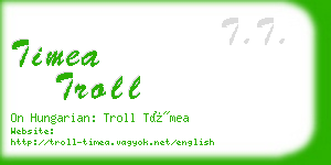 timea troll business card